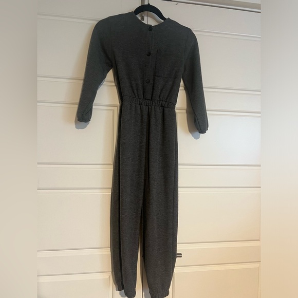 Zara Jumpsuit Girls 11-12 Gray dress long-sleeve knit‎ - Picture 1 of 3